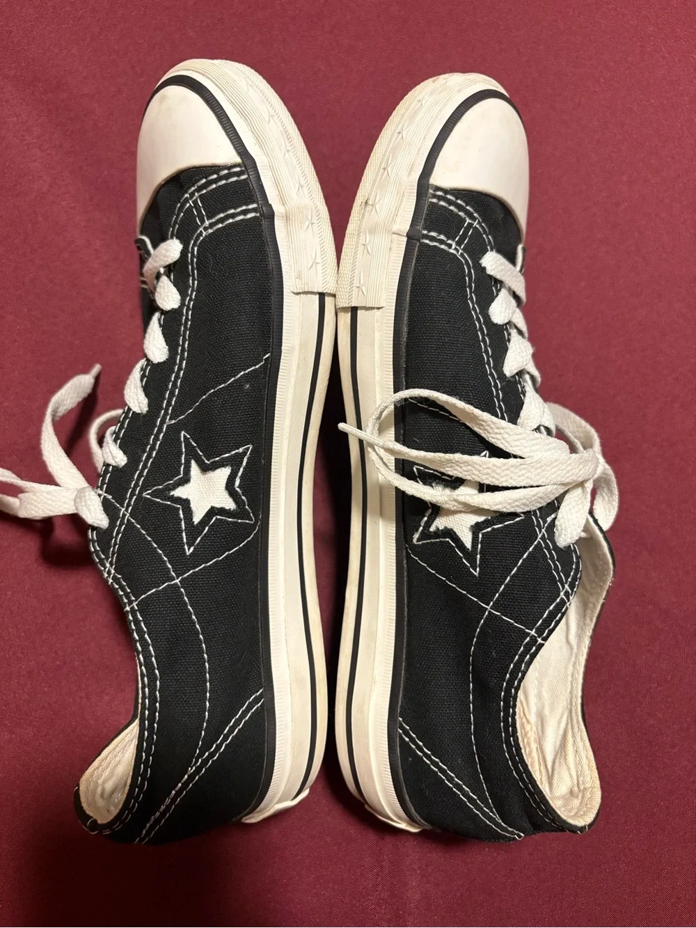 Converse Women's Black and White Low-Top Canvas Sneakers